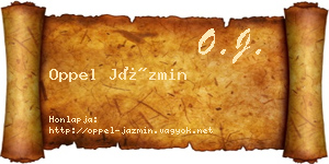 Oppel Jázmin névjegykártya